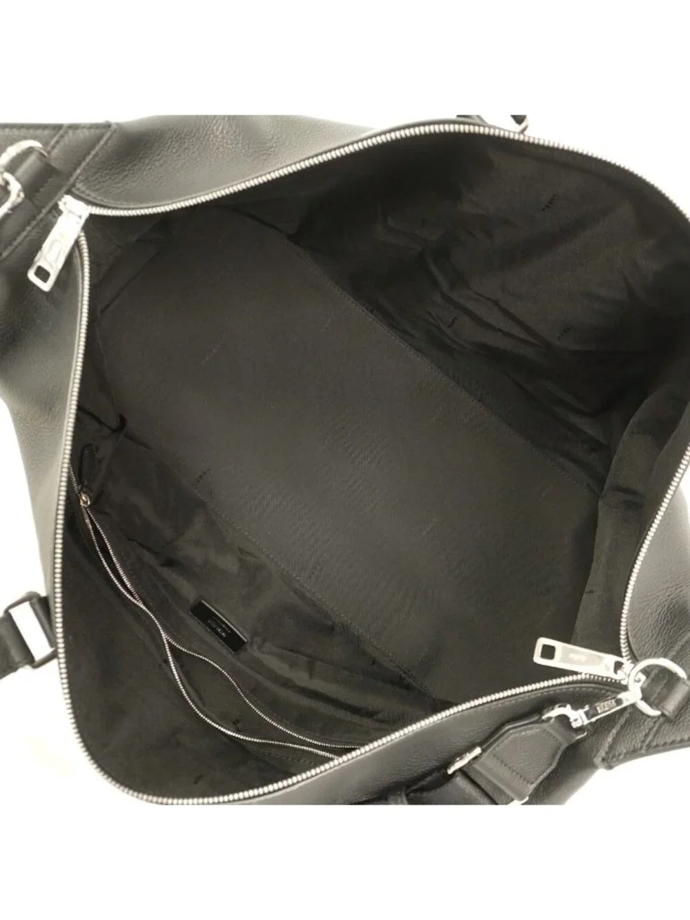 Fendi Boston Bag Louis 45 Duffle Leather Black Silver